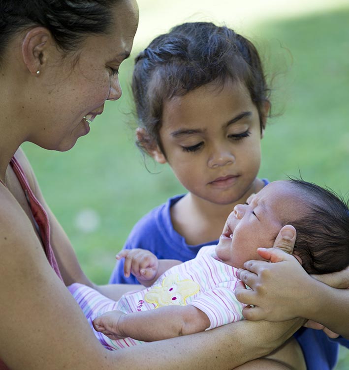 New born Torres Strait Island family