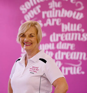 fitness studio owner in studio