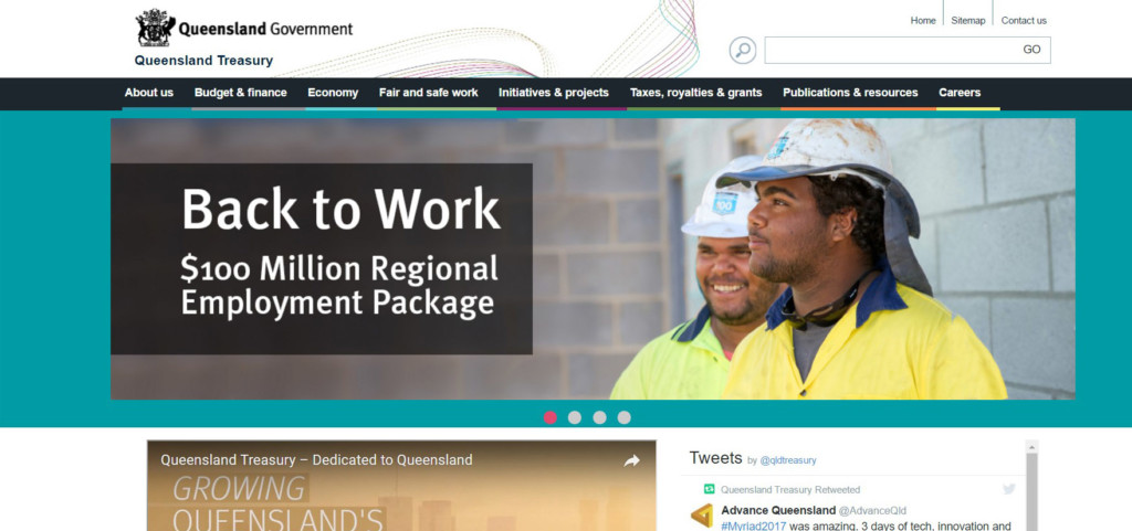 Queensland Government Treasury Home Page