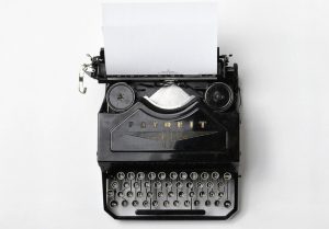 Image of old typewriter with the message: creative ways to create your own Awesome Content